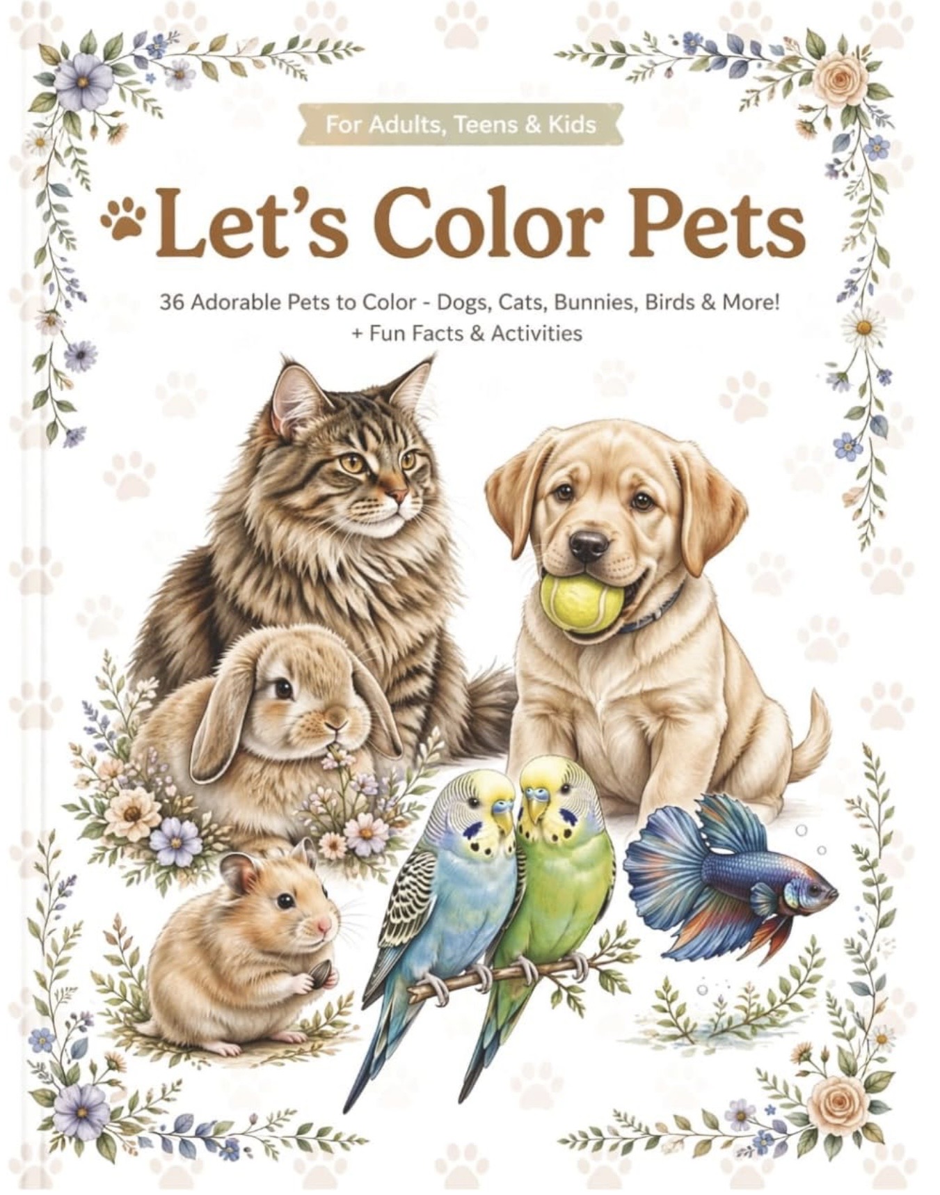 Let's Color Pets cover