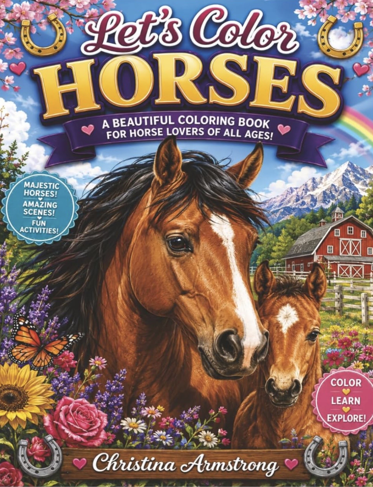 Let's Color Horses cover