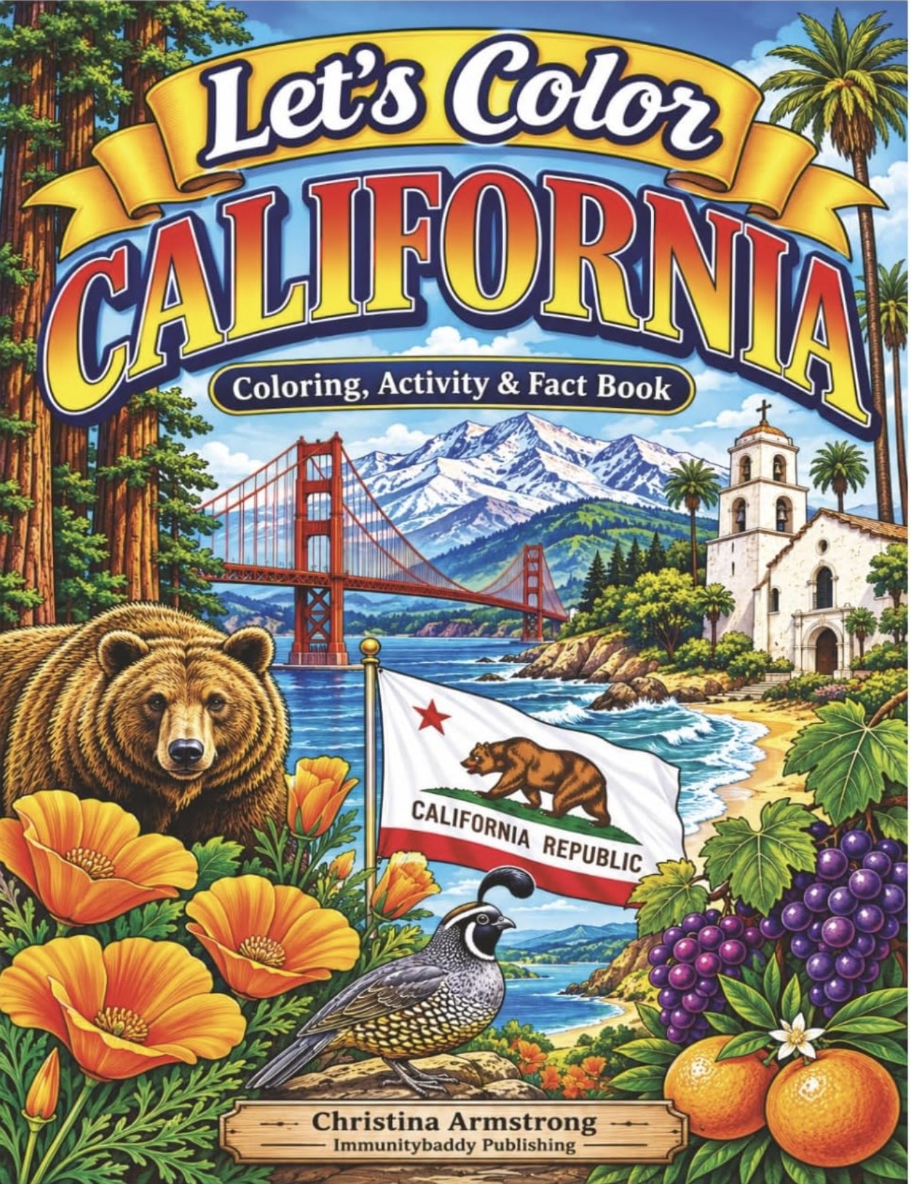 Let's Color California cover